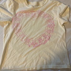 Cute pink and white baby tee / crop top